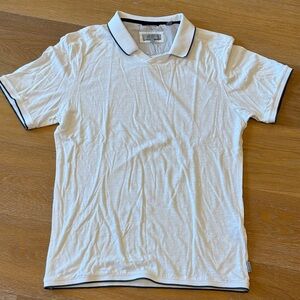 Ted Baker London White Polo with Gray Accents